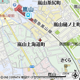 京都府京都市西京区嵐山樋ノ上町1-9周辺の地図