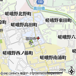 京都府京都市右京区嵯峨野高田町3周辺の地図