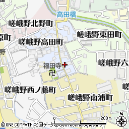 京都府京都市右京区嵯峨野高田町3周辺の地図