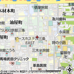 京都府京都市中京区弁慶石町周辺の地図