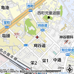 愛知県知立市宝町（刈谷道）周辺の地図