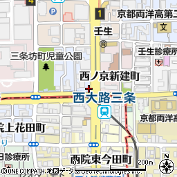 トヨタレンタリース京都西三条店周辺の地図