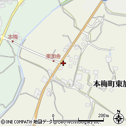 京都府亀岡市本梅町東加舎（ホソー）周辺の地図