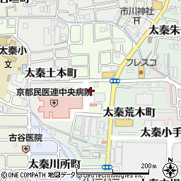 タイムズ京都民医連中央病院駐車場周辺の地図