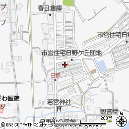 兵庫県西脇市日野町23周辺の地図