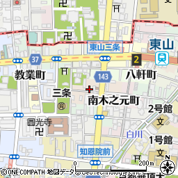京都府京都市東山区北木之元町周辺の地図