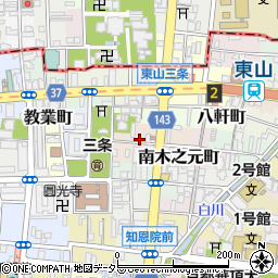 京都府京都市東山区北木之元町周辺の地図
