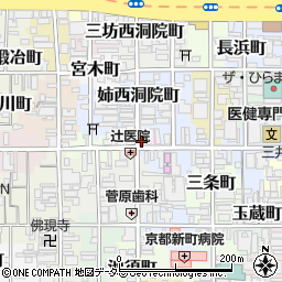京都西洞院三条郵便局周辺の地図