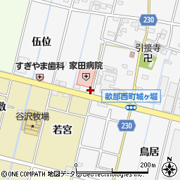 愛知県豊田市畝部西町城ケ堀周辺の地図