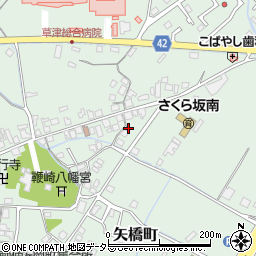 滋賀県草津市矢橋町186-3周辺の地図