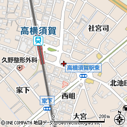 東海高横須賀郵便局周辺の地図
