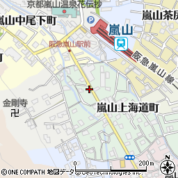 ＊嵐山上海道町[みやび]駐車場周辺の地図