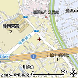 訪問マッサージほほえみ静岡周辺の地図