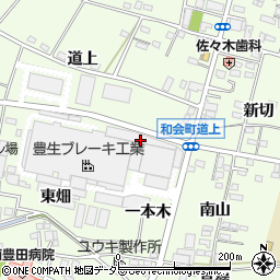 愛知県豊田市和会町荒子周辺の地図