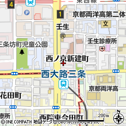 京都府京都市中京区西ノ京新建町周辺の地図