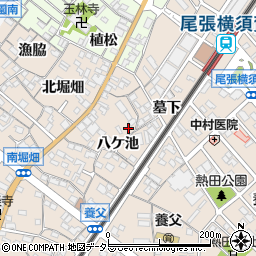 愛知県東海市養父町八ケ池周辺の地図