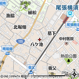 愛知県東海市養父町（八ケ池）周辺の地図