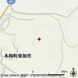 京都府亀岡市本梅町東加舎（宮山）周辺の地図