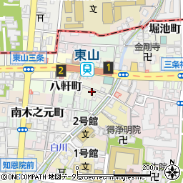 京都府京都市東山区土居之内町460周辺の地図