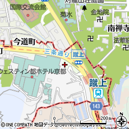 京都府京都市東山区谷川町周辺の地図
