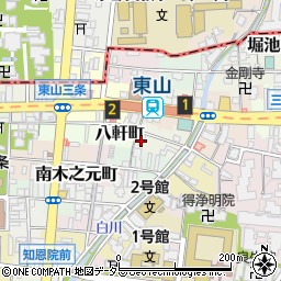 京都府京都市東山区土居之内町455周辺の地図