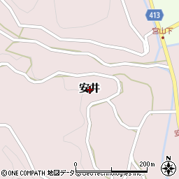 岡山県久米郡美咲町安井周辺の地図