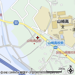 ローソン山崎加生店周辺の地図
