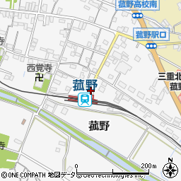 菰野駅前周辺の地図