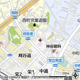 愛知県知立市本町周辺の地図