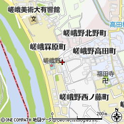 京都府京都市右京区嵯峨野西ノ藤町7-8周辺の地図