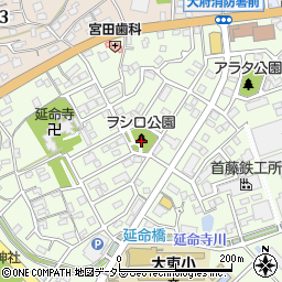 ヲシロ公園トイレ周辺の地図