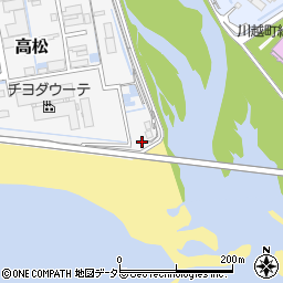 三重県三重郡川越町高松1418-1周辺の地図