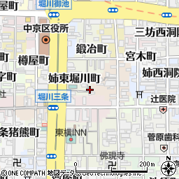 京都府京都市中京区鍛冶町164-15周辺の地図