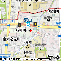 京都府京都市東山区土居之内町462周辺の地図