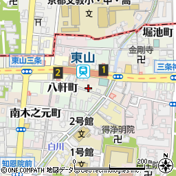京都府京都市東山区土居之内町461-2周辺の地図