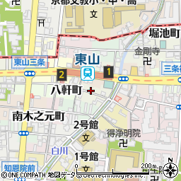 京都府京都市東山区土居之内町461周辺の地図