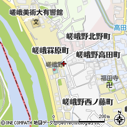 京都府京都市右京区嵯峨野西ノ藤町7-4周辺の地図