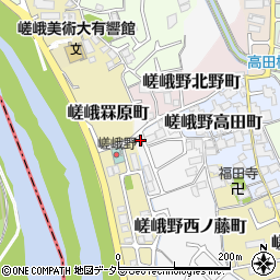 京都府京都市右京区嵯峨野西ノ藤町7-6周辺の地図