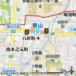 京都府京都市東山区土居之内町458周辺の地図