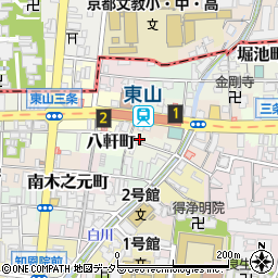 京都府京都市東山区土居之内町456周辺の地図