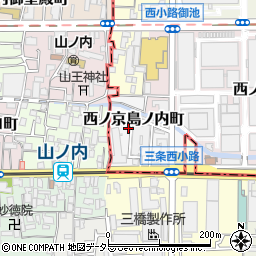 京都府京都市中京区西ノ京島ノ内町周辺の地図