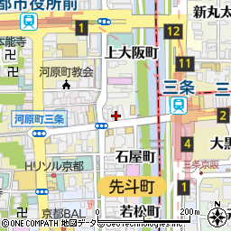 寿司 和食 がんこ 三条本店周辺の地図