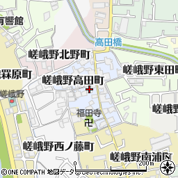 京都府京都市右京区嵯峨野高田町22周辺の地図