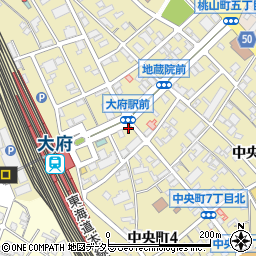 愛知県大府市中央町3丁目74-2周辺の地図