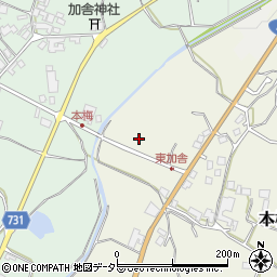 京都府亀岡市本梅町東加舎（樋ノ口）周辺の地図