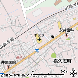 ダイソーキヌヤ江津店周辺の地図