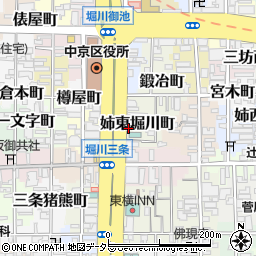 京都府京都市中京区姉東堀川町周辺の地図