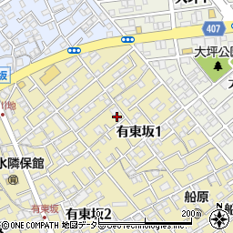 有東坂ハイツ２２４周辺の地図