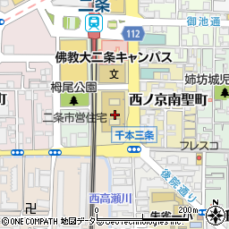 立命館大学朱雀キャンパス　社会連携課・災害復興支援室周辺の地図