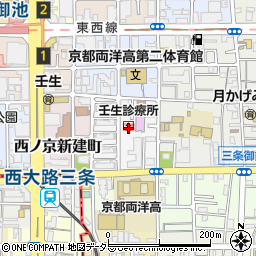 京都府京都市中京区西ノ京北小路町17-2周辺の地図